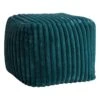 Tracey Boyd Esme Channeled Fur Pouf, Teal 1 Tracey Boyd Esme Channeled Fur Pouf, Teal -Furniture Series Sale tracey boyd esme channeled fur pouf teal