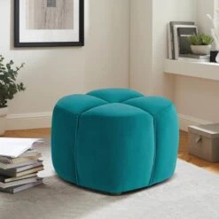 Tracey Boyd Teal Ottoman 7 Tracey Boyd Teal Ottoman -Furniture Series Sale tracey boyd teal ottoman 2