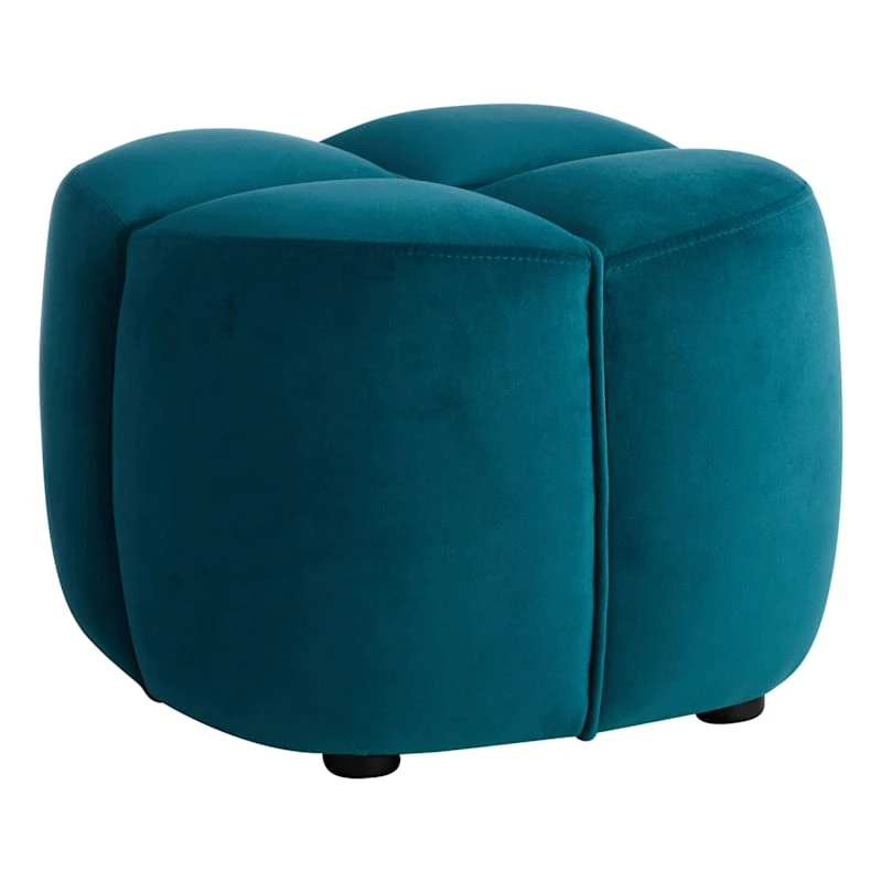 Tracey Boyd Teal Ottoman 3 Tracey Boyd Teal Ottoman