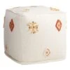 Tribal Embroidered Pouf, 18" -Furniture Series Sale tribal embroidered pouf 18