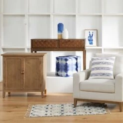 Ty Pennington Shyloh Shibori Print Pouf, Blue -Furniture Series Sale ty pennington shyloh shibori print pouf blue 3