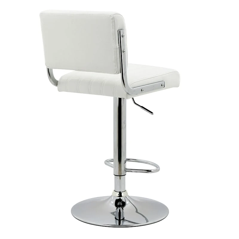 Warren Adjustable Barstool, White 5 Warren Adjustable Barstool, White - Image 3
