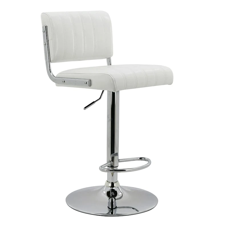 Warren Adjustable Barstool, White 3 Warren Adjustable Barstool, White
