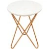 White Marble-Top Side Table With Gold Metal Hairpin Legs 2 White Marble-Top Side Table With Gold Metal Hairpin Legs -Furniture Series Sale white marble top side table with gold metal hairpin legs