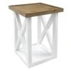 White Wooden X-Side Accent Table -Furniture Series Sale white wooden x side accent table