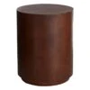 Winslow Round Wooden End Table, Brown
