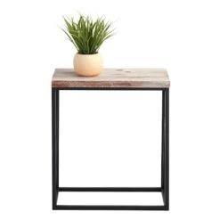 Wood Top With Black Cross Metal Table, Small -Furniture Series Sale wood top with black cross metal table small 4