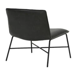 Zoey Faux Leather Accent Chair, Black -Furniture Series Sale zoey faux leather accent chair black 3