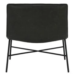 Zoey Faux Leather Accent Chair, Black -Furniture Series Sale zoey faux leather accent chair black 4